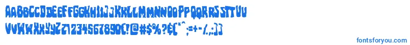 フォントPocketmonstermangle – 白い背景に青い文字