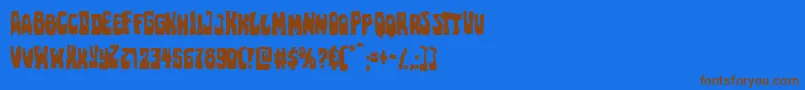 Pocketmonstermangle Font – Brown Fonts on Blue Background