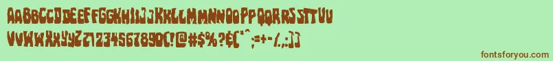 Шрифт Pocketmonstermangle – коричневые шрифты на зелёном фоне