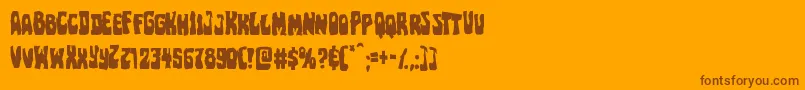 Pocketmonstermangle Font – Brown Fonts on Orange Background