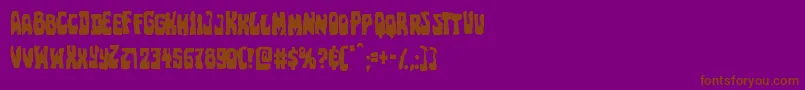 Pocketmonstermangle Font – Brown Fonts on Purple Background