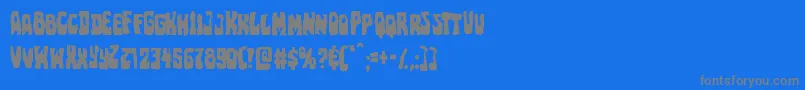 フォントPocketmonstermangle – 青い背景に灰色の文字