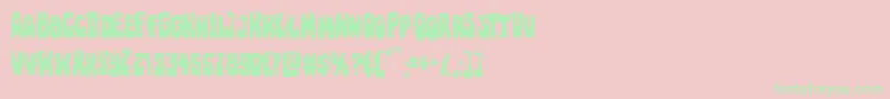 フォントPocketmonstermangle – ピンクの背景に緑の文字