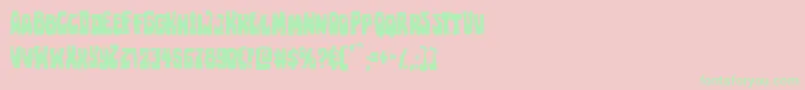 Pocketmonstermangle Font – Green Fonts on Pink Background