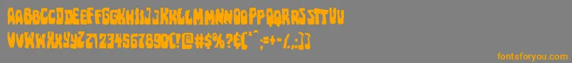Pocketmonstermangle Font – Orange Fonts on Gray Background