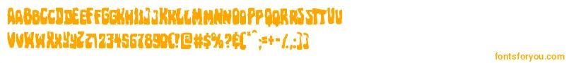 Шрифт Pocketmonstermangle – оранжевые шрифты на белом фоне