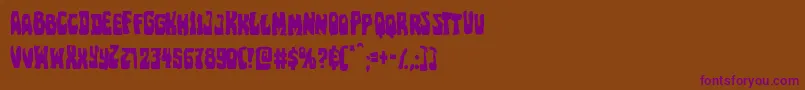 Pocketmonstermangle Font – Purple Fonts on Brown Background