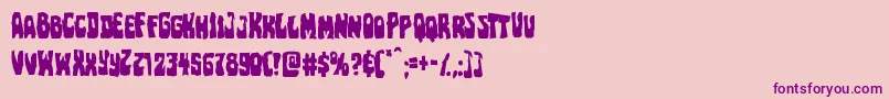 フォントPocketmonstermangle – ピンクの背景に紫のフォント