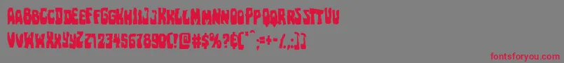 フォントPocketmonstermangle – 赤い文字の灰色の背景