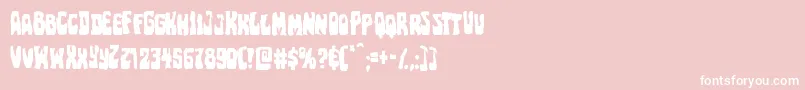 フォントPocketmonstermangle – ピンクの背景に白い文字