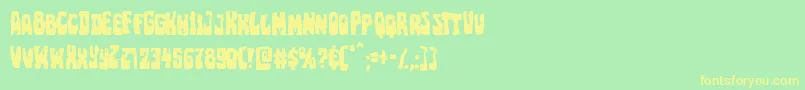 Pocketmonstermangle Font – Yellow Fonts on Green Background