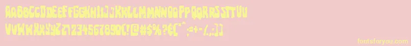 Pocketmonstermangle Font – Yellow Fonts on Pink Background