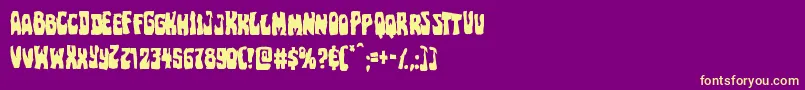 Шрифт Pocketmonstermangle – жёлтые шрифты на фиолетовом фоне