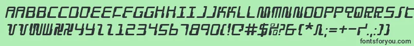 Droidloveri-fontti – mustat fontit vihreällä taustalla