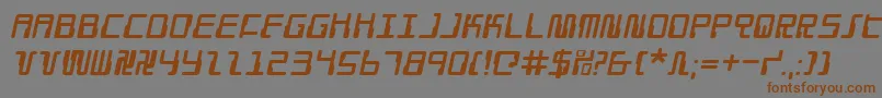 Droidloveri-Schriftart – Braune Schriften auf grauem Hintergrund