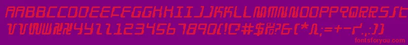 Droidloveri Font – Red Fonts on Purple Background