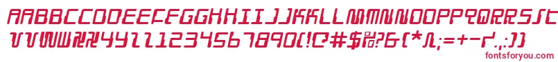 フォントDroidloveri – 白い背景に赤い文字