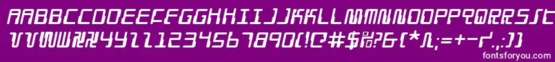 フォントDroidloveri – 紫の背景に白い文字