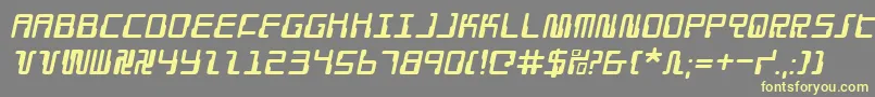 Weitere Informationen zur Droidloveri-Schriftart Droidloveri-Schriftart – Gelbe Schriften auf grauem Hintergrund