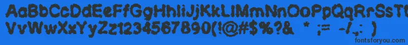 CloudsOfDespair Font – Black Fonts on Blue Background