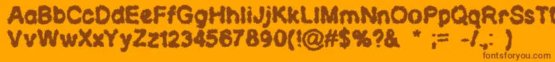 CloudsOfDespair Font – Brown Fonts on Orange Background