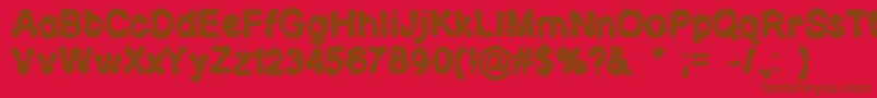CloudsOfDespair Font – Brown Fonts on Red Background