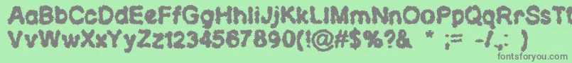 CloudsOfDespair Font – Gray Fonts on Green Background