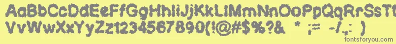 CloudsOfDespair Font – Gray Fonts on Yellow Background