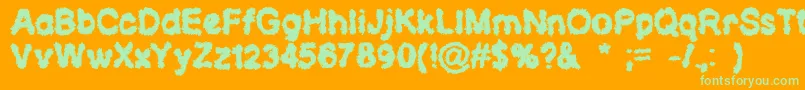 CloudsOfDespair Font – Green Fonts on Orange Background