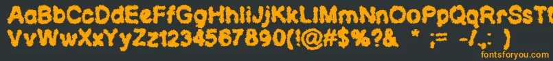 CloudsOfDespair Font – Orange Fonts on Black Background