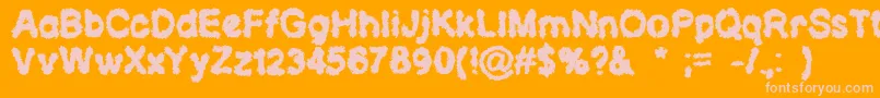 CloudsOfDespair Font – Pink Fonts on Orange Background