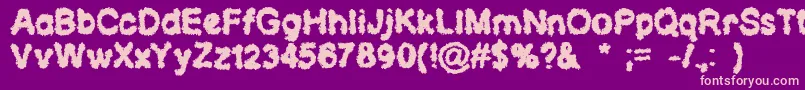 CloudsOfDespair Font – Pink Fonts on Purple Background