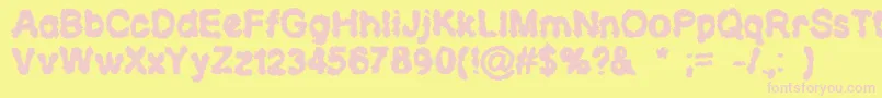 CloudsOfDespair Font – Pink Fonts on Yellow Background