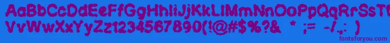 CloudsOfDespair Font – Purple Fonts on Blue Background