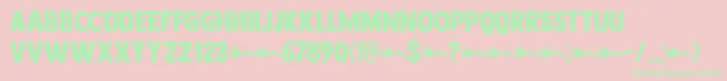 DkLongreach Font – Green Fonts on Pink Background