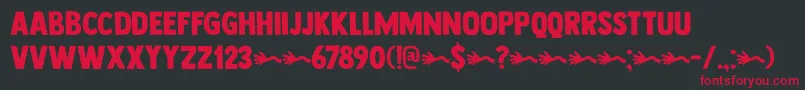 DkLongreach Font – Red Fonts on Black Background