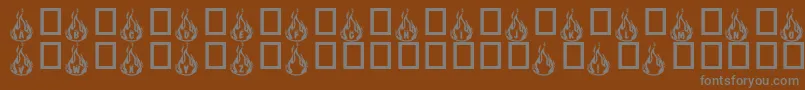 Czcionka Rmfire ffy – szare czcionki na brązowym tle
