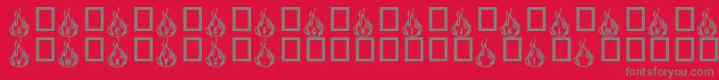 Rmfire ffy Font – Gray Fonts on Red Background