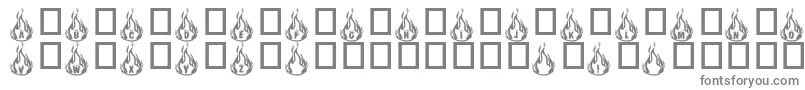フォントRmfire ffy – 白い背景に灰色の文字