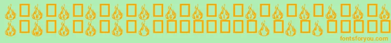 Rmfire ffy Font – Orange Fonts on Green Background