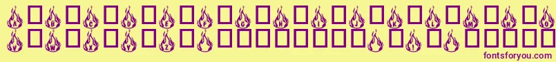 Rmfire ffy Font – Purple Fonts on Yellow Background