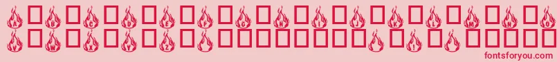 Rmfire ffy-Schriftart – Rote Schriften auf rosa Hintergrund