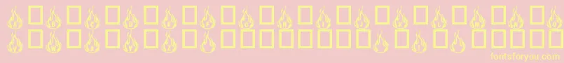 Rmfire ffy-Schriftart – Gelbe Schriften auf rosa Hintergrund
