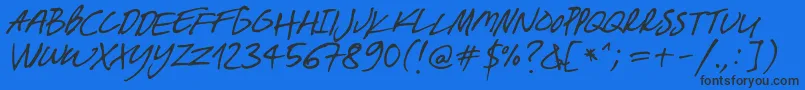 BreakawayOpentype Font – Black Fonts on Blue Background