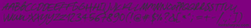 BreakawayOpentype-fontti – mustat fontit violetilla taustalla