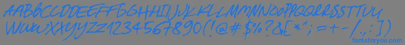 BreakawayOpentype Font – Blue Fonts on Gray Background