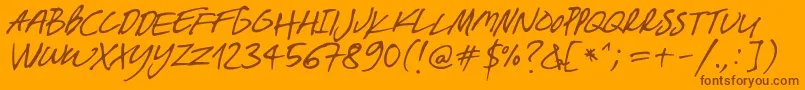 BreakawayOpentype Font – Brown Fonts on Orange Background