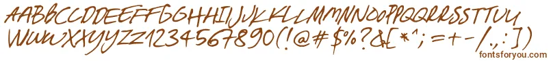 Шрифт BreakawayOpentype – коричневые шрифты на белом фоне