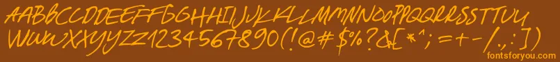 Шрифт BreakawayOpentype – оранжевые шрифты на коричневом фоне