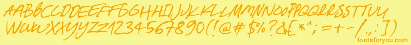Шрифт BreakawayOpentype – оранжевые шрифты на жёлтом фоне